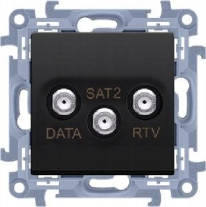 Kontakt-Simon Gniazdo antenowe Kontakt-Simon Simon 10 CADSATF.01/49 końcowe RTV-DATA-SAT moduł, 1x wejście: 5÷2400MHz czarny mat 1