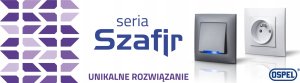 Ospel Gniazdo bryzgoszczelne Ospel Szafir GPH-1ZZ/m/00/d z uziemieniem IP44 wieczko przezroczyste białe 2