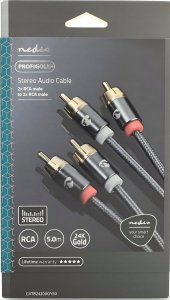 Kabel Nedis RCA (Cinch) x2 - RCA (Cinch) x2 5m czarny (CATB24200GY50) 11