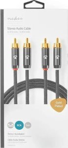 Kabel Nedis RCA (Cinch) x2 - RCA (Cinch) x2 5m czarny (CATB24200GY50) 7