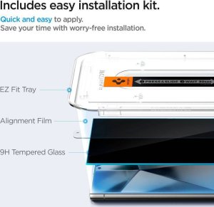 Spigen SZKŁO HARTOWANE SPIGEN GLAS.TR ”EZ FIT” 2-PACK GALAXY S24 ULTRA PRIVACY 6