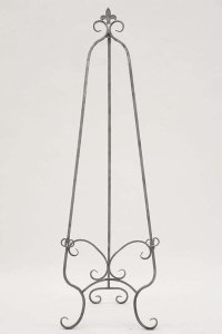 Art-Pol Elegancka Sztaluga Metalowa Szaro-Srebrna h:150cm 2