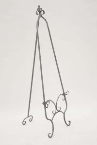 Art-Pol Elegancka Sztaluga Metalowa Szaro-Srebrna h:150cm 3