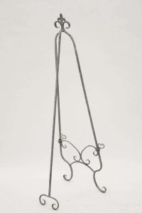 Art-Pol Elegancka Sztaluga Metalowa Szaro-Srebrna h:150cm 5