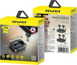 Słuchawki Awei AWEI słuchawki Bluetooth 5.3 T58 ANC + stacja dokująca czarny/black 5