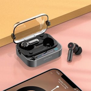 Słuchawki Awei AWEI słuchawki Bluetooth 5.3 T58 ANC + stacja dokująca czarny/black 7