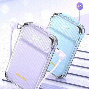 Powerbank Awei AWEI PowerBank P89K 10000mAh 38,5W czarny/black + kable PD/Lightning 3