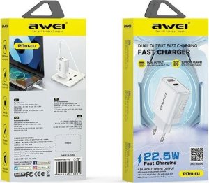 Ładowarka Awei AWEI ład. siec. PD81-EU 22.5W GaN biała/white 2