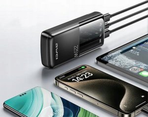 Powerbank Awei AWEI PowerBank P13K 20000mAh 22.5W czarny/black Digital Display 5