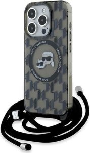 Karl Lagerfeld Karl Lagerfeld KLHMP15XHCKCKLCK iPhone 15 Pro Max 6.7" czarny/black hardcase IML Crossbody Monogram Karl & Choupette Head MagSafe 1