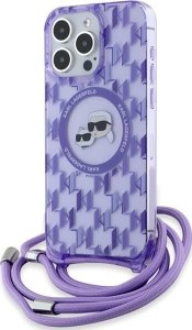 Karl Lagerfeld Karl Lagerfeld KLHMP15XHCKCKLCU iPhone 15 Pro Max 6.7" fioletowy/purple hardcase IML Crossbody Monogram Karl & Choupette Head MagSafe 1