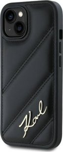 Karl Lagerfeld Karl Lagerfeld KLHCP13MPQDSMGK iPhone 13 6.1" czarny/black hardcase Diagonal Quilted Script 2