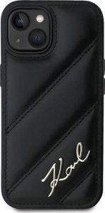 Karl Lagerfeld Karl Lagerfeld KLHCP13MPQDSMGK iPhone 13 6.1" czarny/black hardcase Diagonal Quilted Script 3
