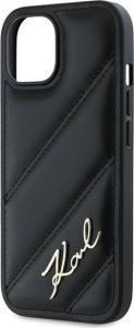 Karl Lagerfeld Karl Lagerfeld KLHCP13MPQDSMGK iPhone 13 6.1" czarny/black hardcase Diagonal Quilted Script 6