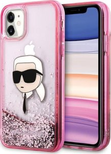 Karl Lagerfeld Karl Lagerfeld KLHCN61LNKHCP iPhone 11/ XR różowy/pink hardcase Glitter Karl Head 1