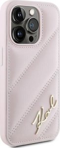 Karl Lagerfeld Karl Lagerfeld KLHCP15XPQDSMGP iPhone 15 Pro Max 6.7" różowy/pink hardcase Diagonal Quilted Script 4