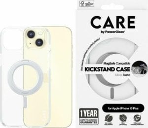 PanzerGlass CARE by PanzerGlass Kickstand Case iPhone 15 Plus 6,7" MagSafe srebrny/silver 1416 1