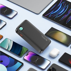 Powerbank Usams USAMS Powerbank ze zwijanym kablem Retractable Lightning 10000 mAh PD 20W Fast Charge XY Series czarny/black 10KCD22501 (US-CD225) 18