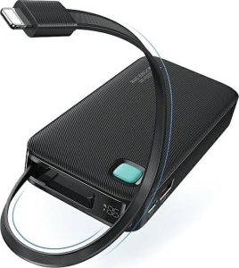 Powerbank Usams USAMS Powerbank ze zwijanym kablem Retractable Lightning 10000 mAh PD 20W Fast Charge XY Series czarny/black 10KCD22501 (US-CD225) 6