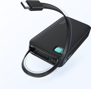 Powerbank Usams USAMS Powerbank ze zwijanym kablem USB-C Retractable 10000 mAh PD 20W Fast Charge XY Series fioletowy/purple 10KCD22403 (US-CD224) 14