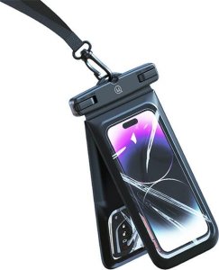 Usams USAMS Etui wodoodporne podwójne 6.7" IP68 czarny/black FSD1401 (YD014) 5