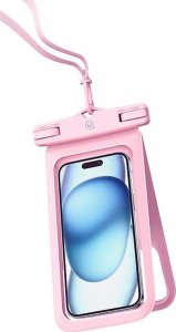 Usams USAMS Etui wodoodporne podwójne 6.7" IP68 różowy/pink FSD1403 (YD014) 1