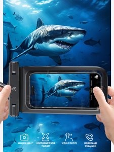 Usams USAMS Etui wodoodporne podwójne 6.7" IP68 różowy/pink FSD1403 (YD014) 11