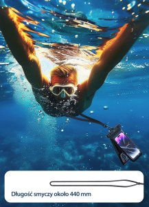 Usams USAMS Etui wodoodporne podwójne 6.7" IP68 różowy/pink FSD1403 (YD014) 14