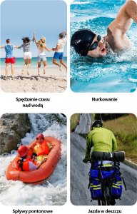 Usams USAMS Etui wodoodporne podwójne 6.7" IP68 różowy/pink FSD1403 (YD014) 15