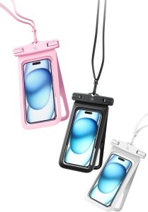 Usams USAMS Etui wodoodporne podwójne 6.7" IP68 różowy/pink FSD1403 (YD014) 16