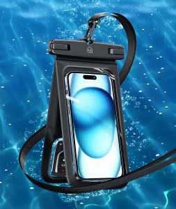 Usams USAMS Etui wodoodporne podwójne 6.7" IP68 różowy/pink FSD1403 (YD014) 7