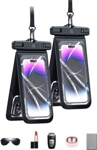 Usams USAMS Etui wodoodporne podwójne 6.7" IP68 różowy/pink FSD1403 (YD014) 8