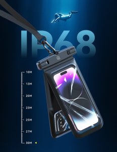 Usams USAMS Etui wodoodporne podwójne 6.7" IP68 różowy/pink FSD1403 (YD014) 9