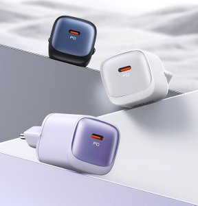 Ładowarka Usams USAMS Ład. siec. CC248 20W GaN USB-C Fast Charging HC Series czarny/black CC248TC01 5