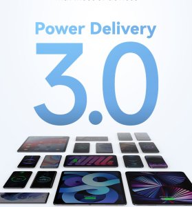 Ładowarka Usams USAMS Ład. siec. CC254 30W GaN USB-C/USB-A Fast Charging HC Series czarny/black CC254TC01 11