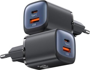 Ładowarka Usams USAMS Ład. siec. CC254 30W GaN USB-C/USB-A Fast Charging HC Series czarny/black CC254TC01 3