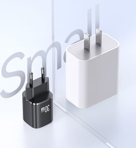 Ładowarka Usams USAMS Ład. siec. CC254 30W GaN USB-C/USB-A Fast Charging HC Series czarny/black CC254TC01 8