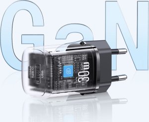Ładowarka Usams USAMS Ład. siec. CC254 30W GaN USB-C/USB-A Fast Charging HC Series czarny/black CC254TC01 10