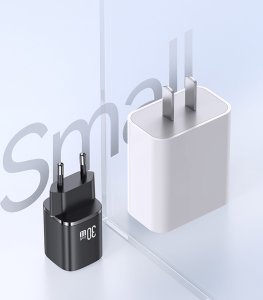 Ładowarka Usams USAMS Ład. siec. CC251 30W GaN USB-C Fast Charging HC Series czarny/black CC251TC01 5