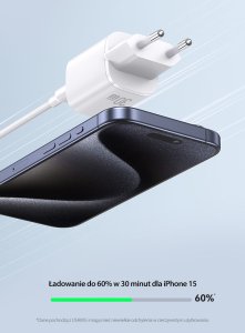 Ładowarka Usams USAMS Ład. siec. CC251 30W GaN USB-C Fast Charging HC Series czarny/black CC251TC01 6