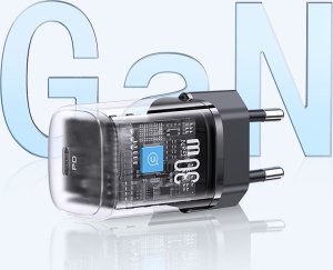 Ładowarka Usams USAMS Ład. siec. CC251 30W GaN USB-C Fast Charging HC Series czarny/black CC251TC01 7