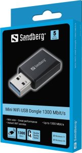Karta sieciowa Sandberg Mini Wifi Dongle 1300 Mbit/s 5