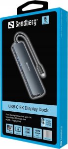 Stacja/replikator Sandberg 8K Display Dock USB-C (136-43) 3
