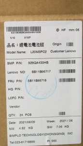 Lenovo FRU L360-15 SD/C L20D3PC2 5