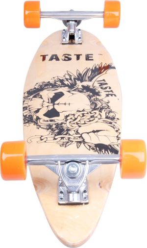 Deskorolka Worker Deskorolka Longboard Skully 36" czarno-pomarańczowa (11139) 3