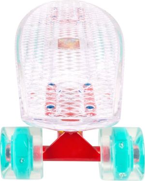 Deskorolka Worker FISZKA Transpy LED 100 22" ze świecącymi kółkami - 12752 2