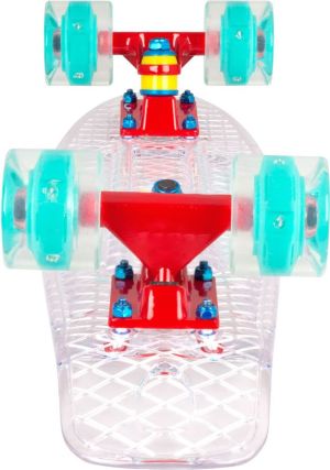 Deskorolka Worker FISZKA Transpy LED 100 22" ze świecącymi kółkami - 12752 3