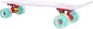Deskorolka Worker FISZKA Transpy LED 100 22" ze świecącymi kółkami - 12752 4