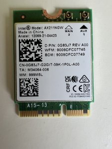 Dell CRD,WRLES,M.2,INTEL,AX211,WW 1