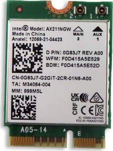 Dell CRD,WRLES,M.2,INTEL,AX211,WW 2